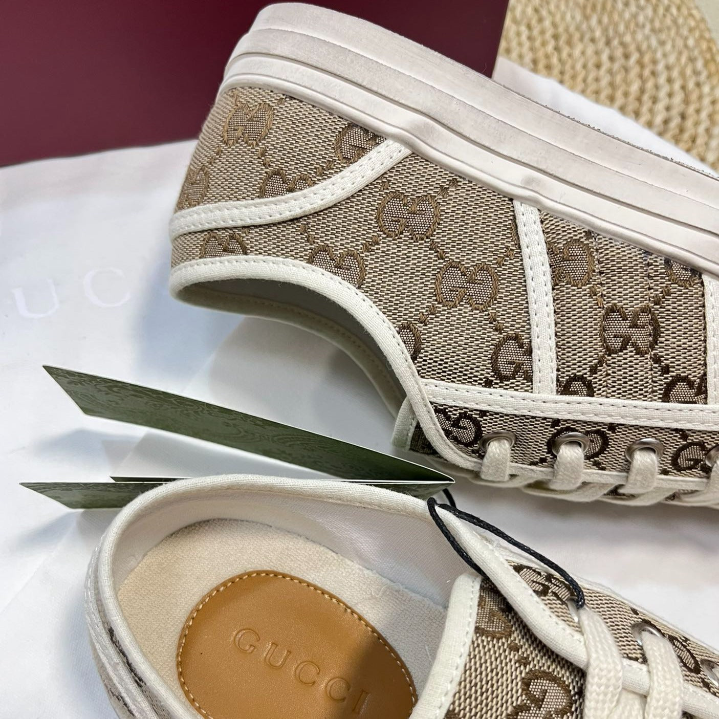 GUCCI Sneaker Julio Canvas  Sneakers Beige Caro