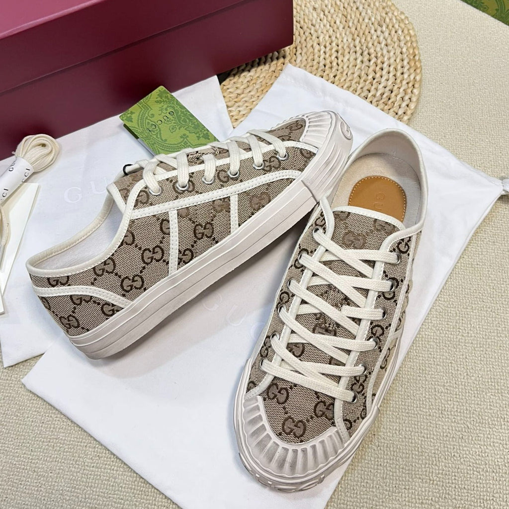 GUCCI Sneaker Julio Canvas  Sneakers Beige Caro