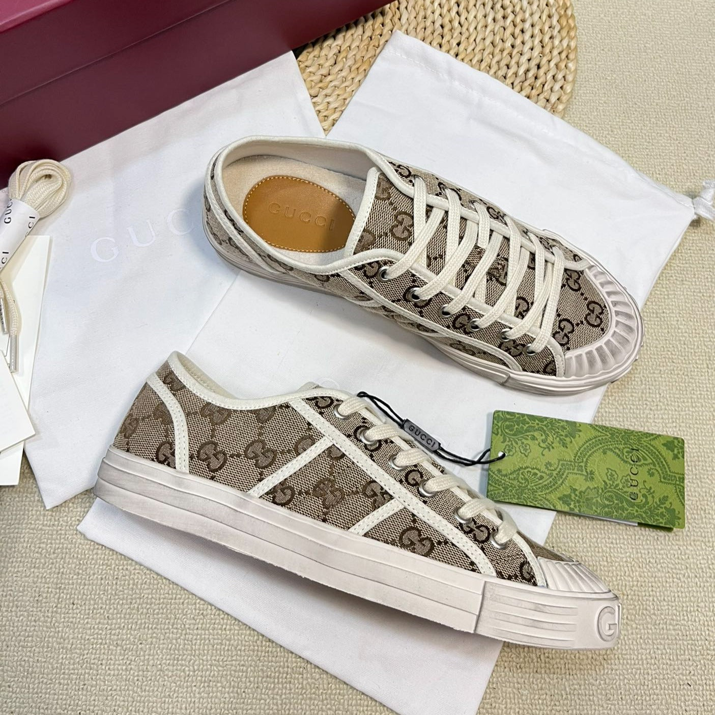 GUCCI Sneaker Julio Canvas  Sneakers Beige Caro