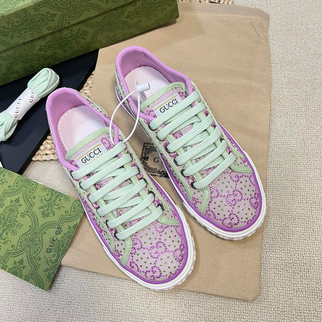 GUCCI Sneaker Tennis 1977 White Bright Purple