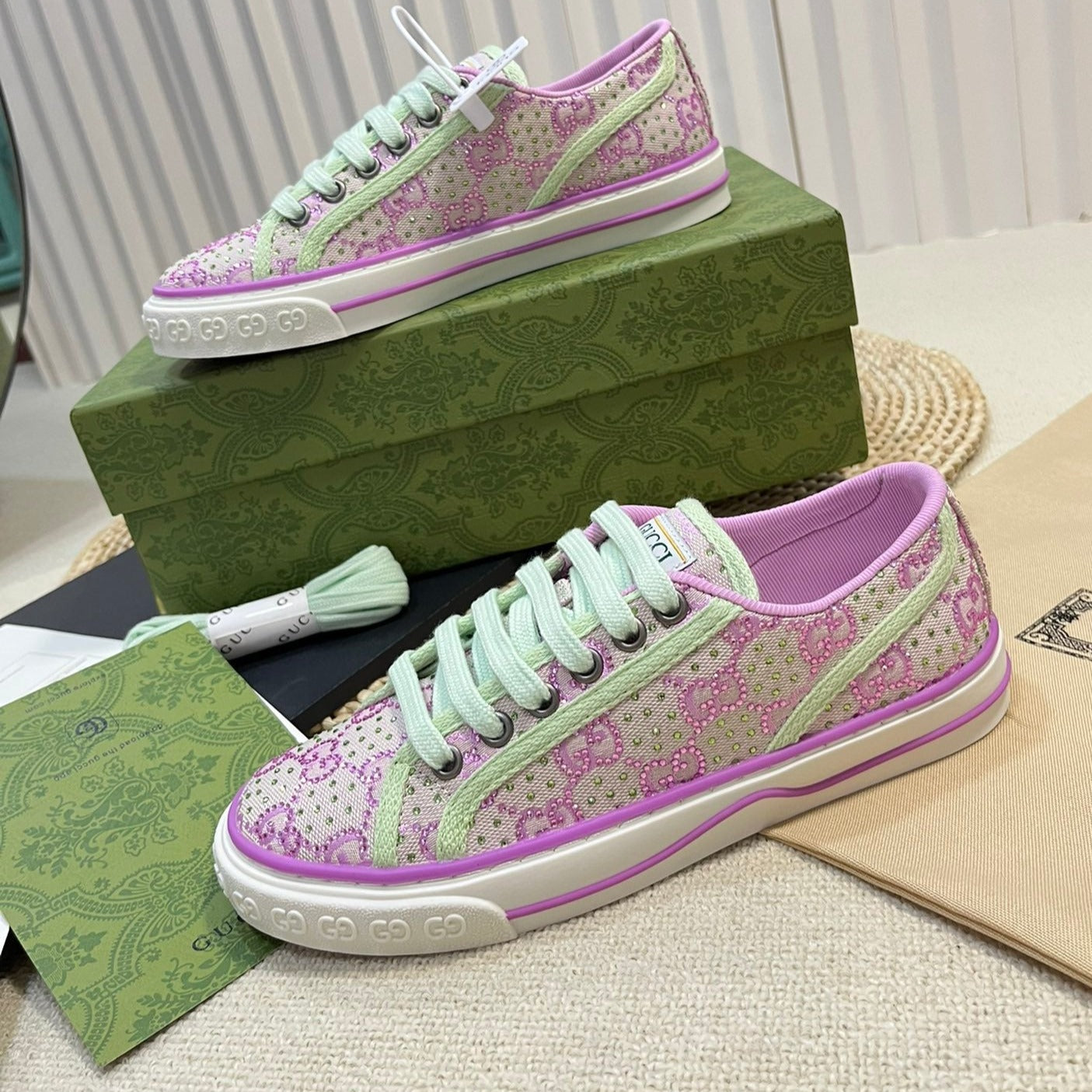 GUCCI Sneaker Tennis 1977 White Bright Purple