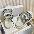 DIOR ACT SLIDES 25MM IN NAVY BLUE TWEED