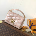 LOUIS VUITTON LV 25S GO-14 MM 23 IN LIGHT PINK QUILTED LAMBSKIN GOLD HARDWRE