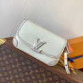 LOUIS VUITTON BUCI BAG 24 IN QUARTZ WHITE EPI GRAIN COWHIDE