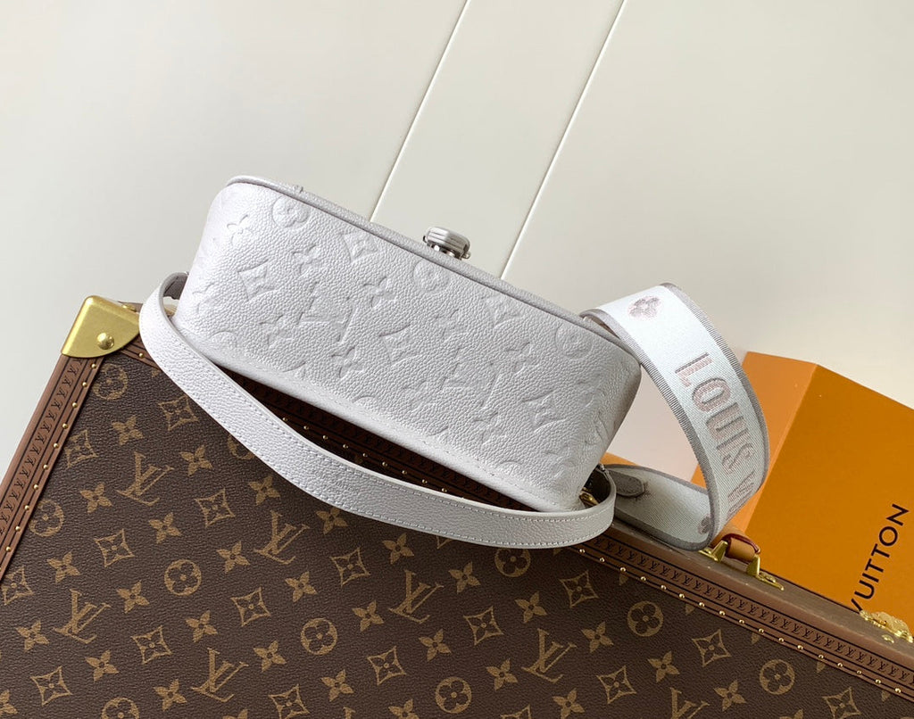 LOUIS VUITTON DIANE 24 IN GREY MONOGRAM EMPREINTE LEATHER