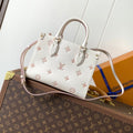 LOUIS VUITTON ONTHEGO 25 IN WHITE AND PINK MONOGRAM CALFSKIN