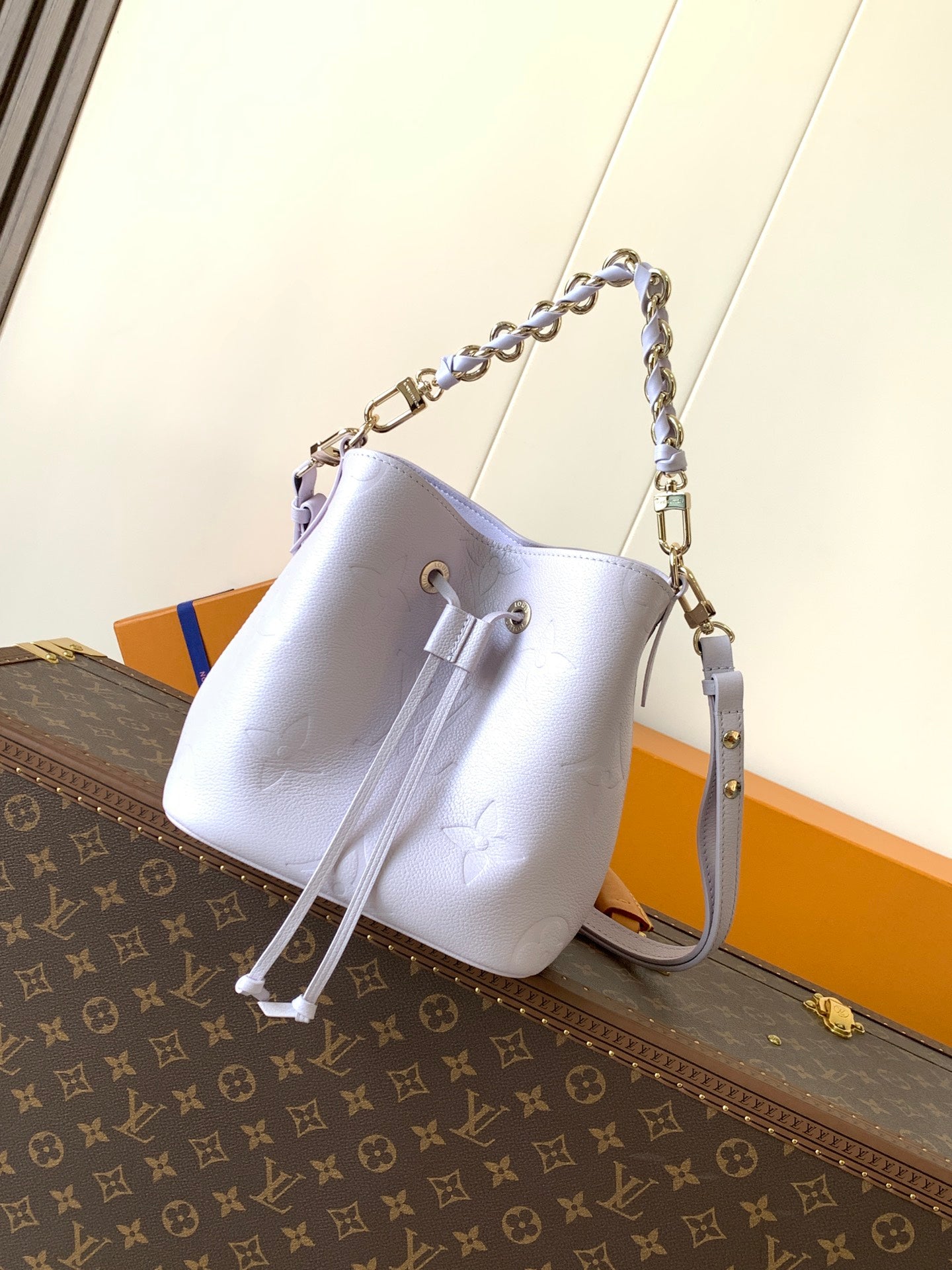 LOUIS VUITTON LV 25S NÉONOÉ BB 20 IN MISTY PURPLE CALFSKIN GOLD HARDWARE