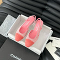 CHANEL CLASSIC SLINGBACK LIGHT PINK SUEDE