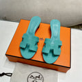 HERMES 0ASIS SANDAL SKY BLUE CALFSKIN CLASSIC