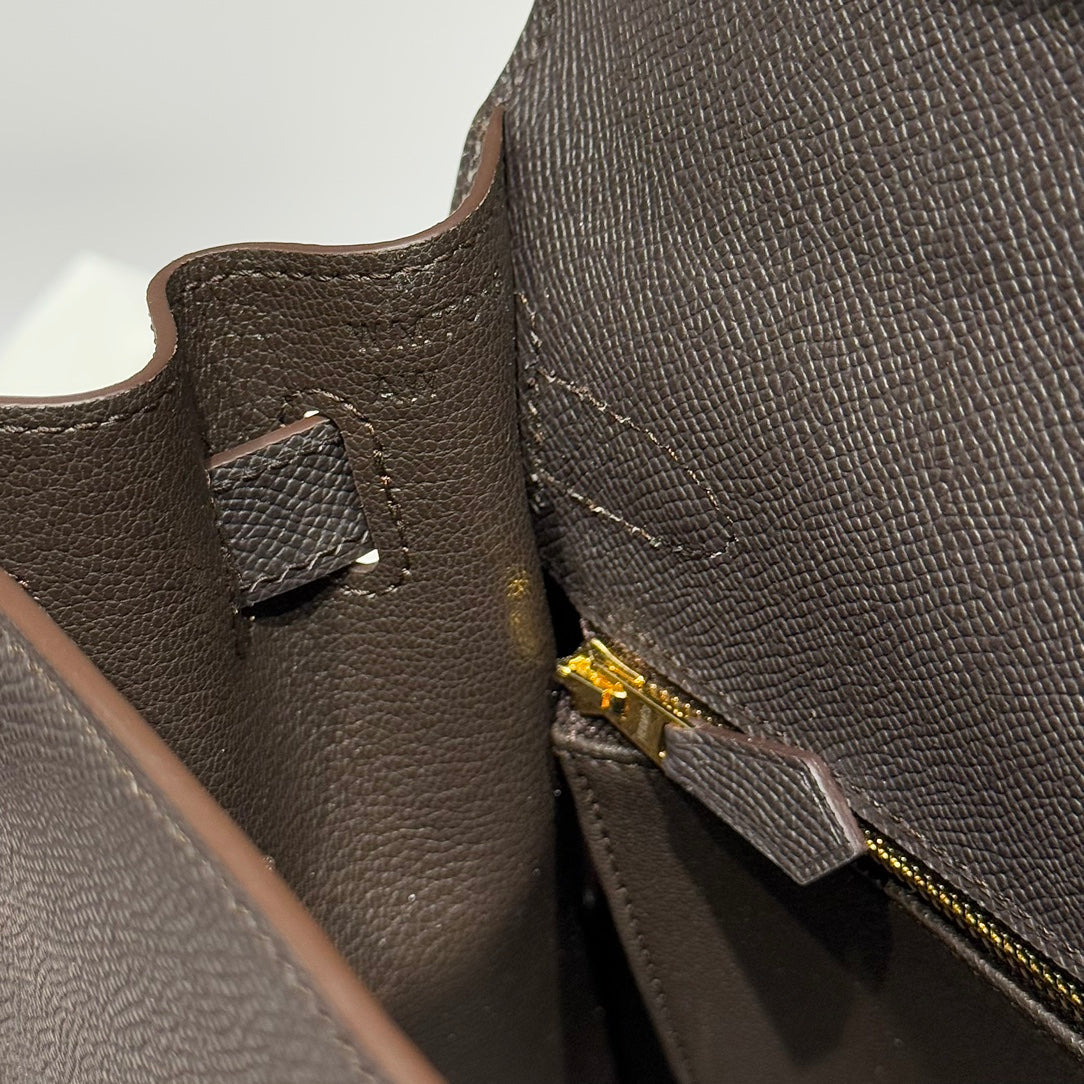 HERMES KELLY 28CM IN EBENE EPSOM CALFSKIN GOLD HARDWARE