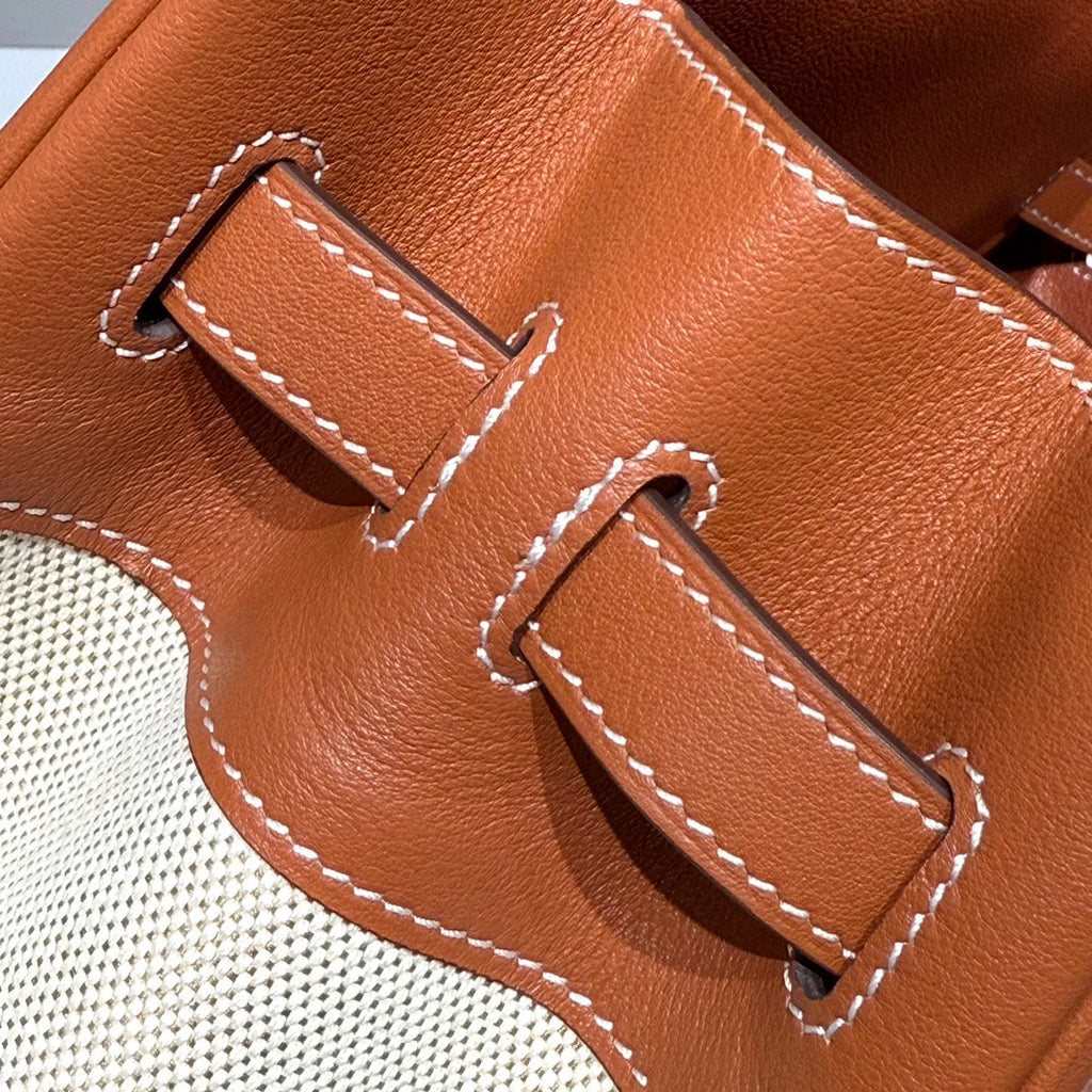 HERMES BIRKIN 35CM IN VEAU BARENIA SWIFT CALFSKIN ERCU TOILE CANVAS
