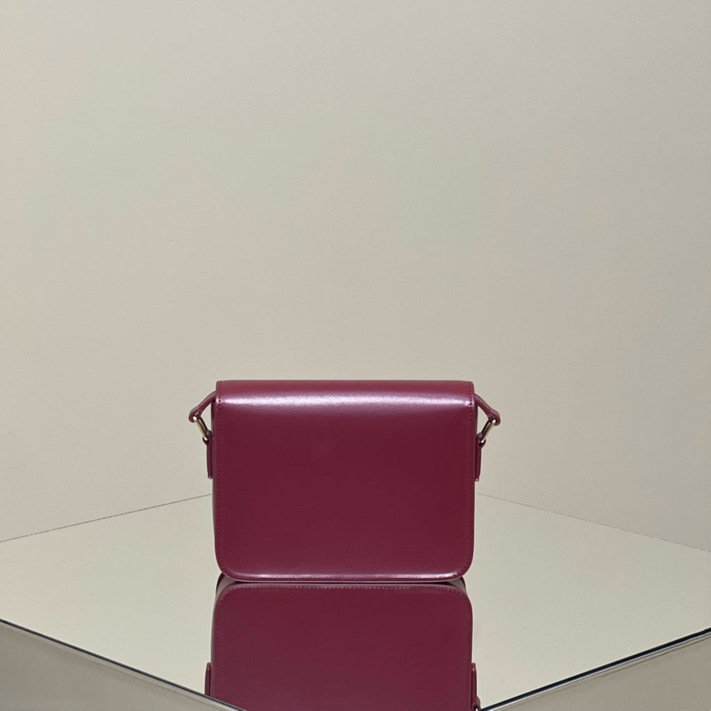 CELINE MINI CLAUDE 22 SHINY CALFSKIN FANSY PURPLE