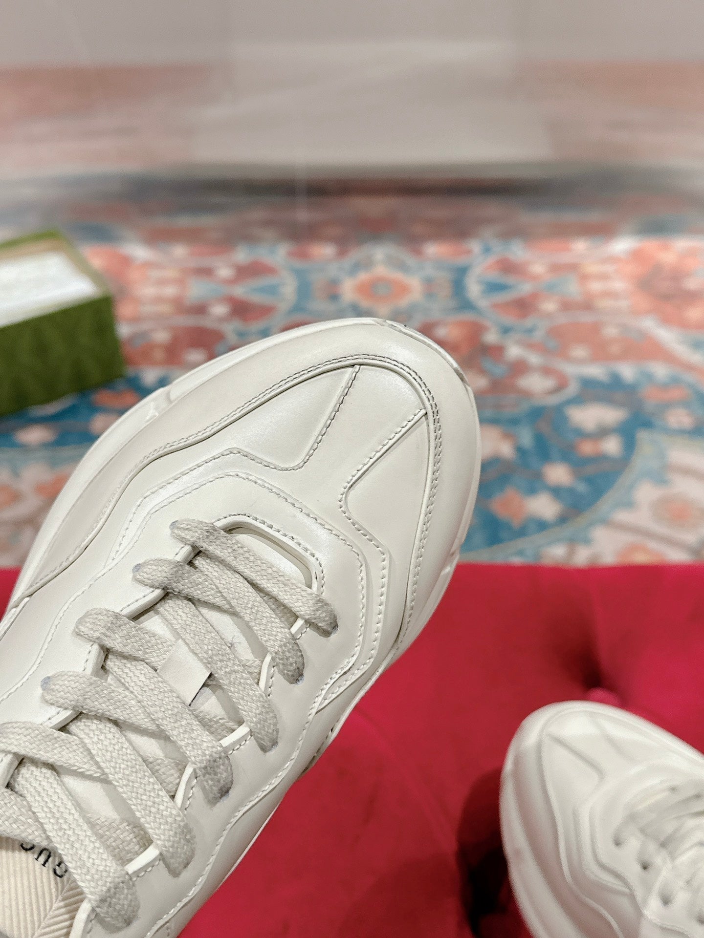 GUCCI RHYTON TRAINER WHITE CALFSKIN