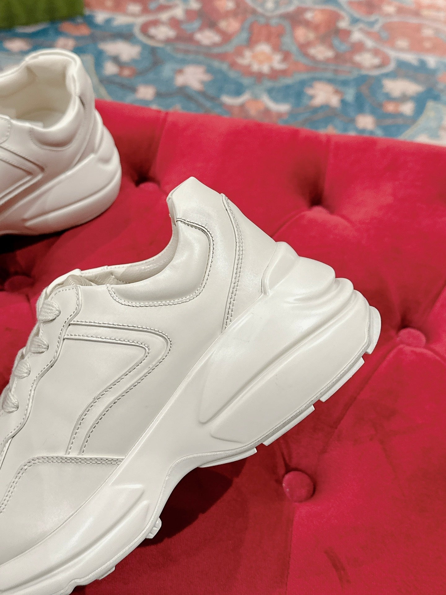 GUCCI RHYTON TRAINER WHITE CALFSKIN