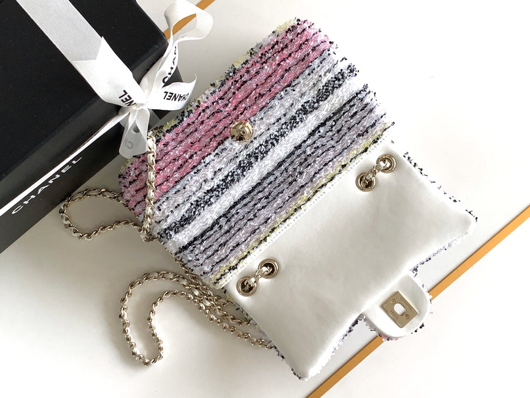 CHANEL MINI 21 FLAP BAG IN COLORFUL WOOL TWEED