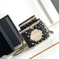 CHANEL 12 TEA BOX MINAUDIERE BAG IN BLACK RESIN