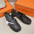 HERMES INFINIE 50 PUMP BLACK LAMBSKIN