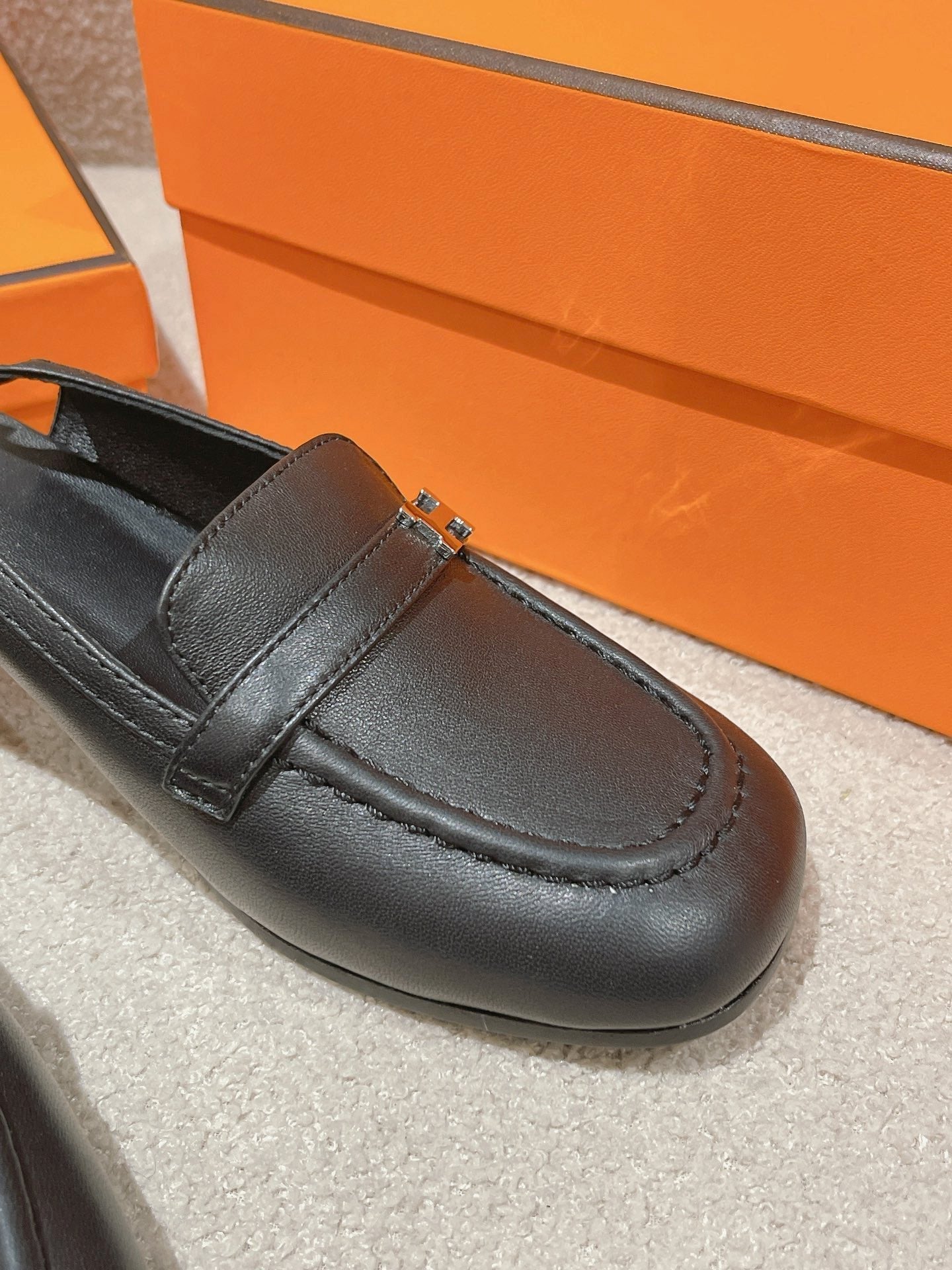 HERMES INFINIE 50 PUMP BLACK LAMBSKIN