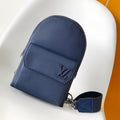 LOUIS VUITTON PILOT CROSSBAG 30 IN NAVY BLUE CALFSKIN
