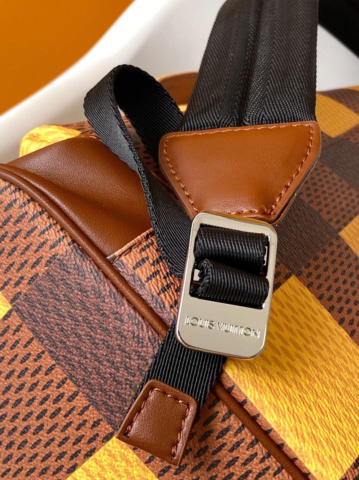 LOUIS VUITTON CHRISTOPHER BACKPACK 48 IN BROWN YELLOW DAMIER CANVAS