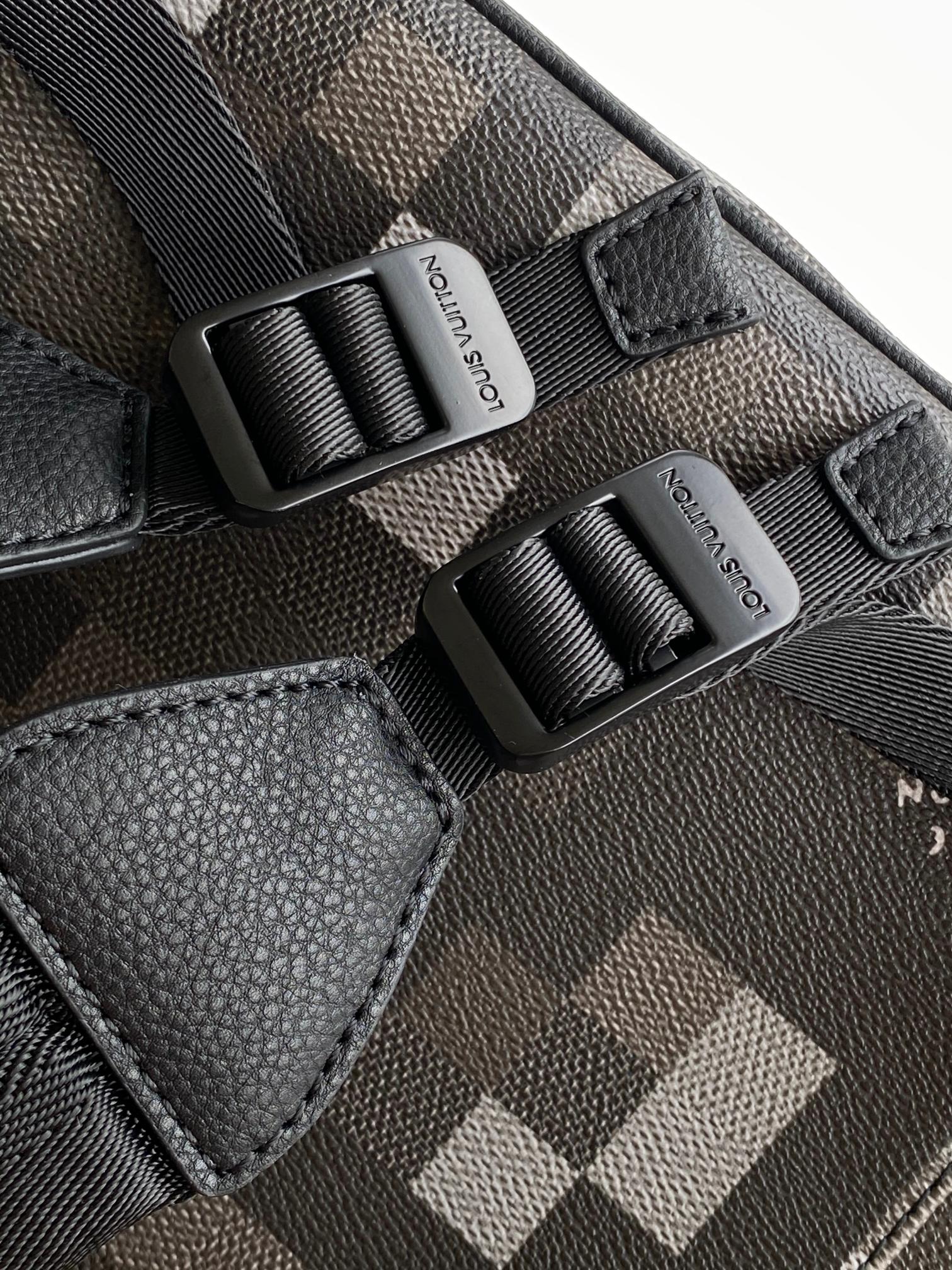 LOUIS VUITTON LV 25S CHRISTOPHER BACKPACK 47 IN DAMOFLAGE BLACK CALFSKIN