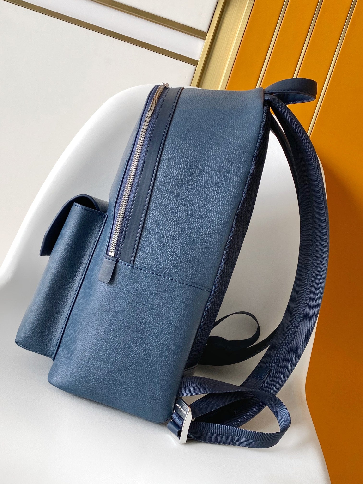 LOUIS VUITTON LV 25S TAKEOFF BACKPACK 43 IN ATLANTIC BLUE CALFSKIN