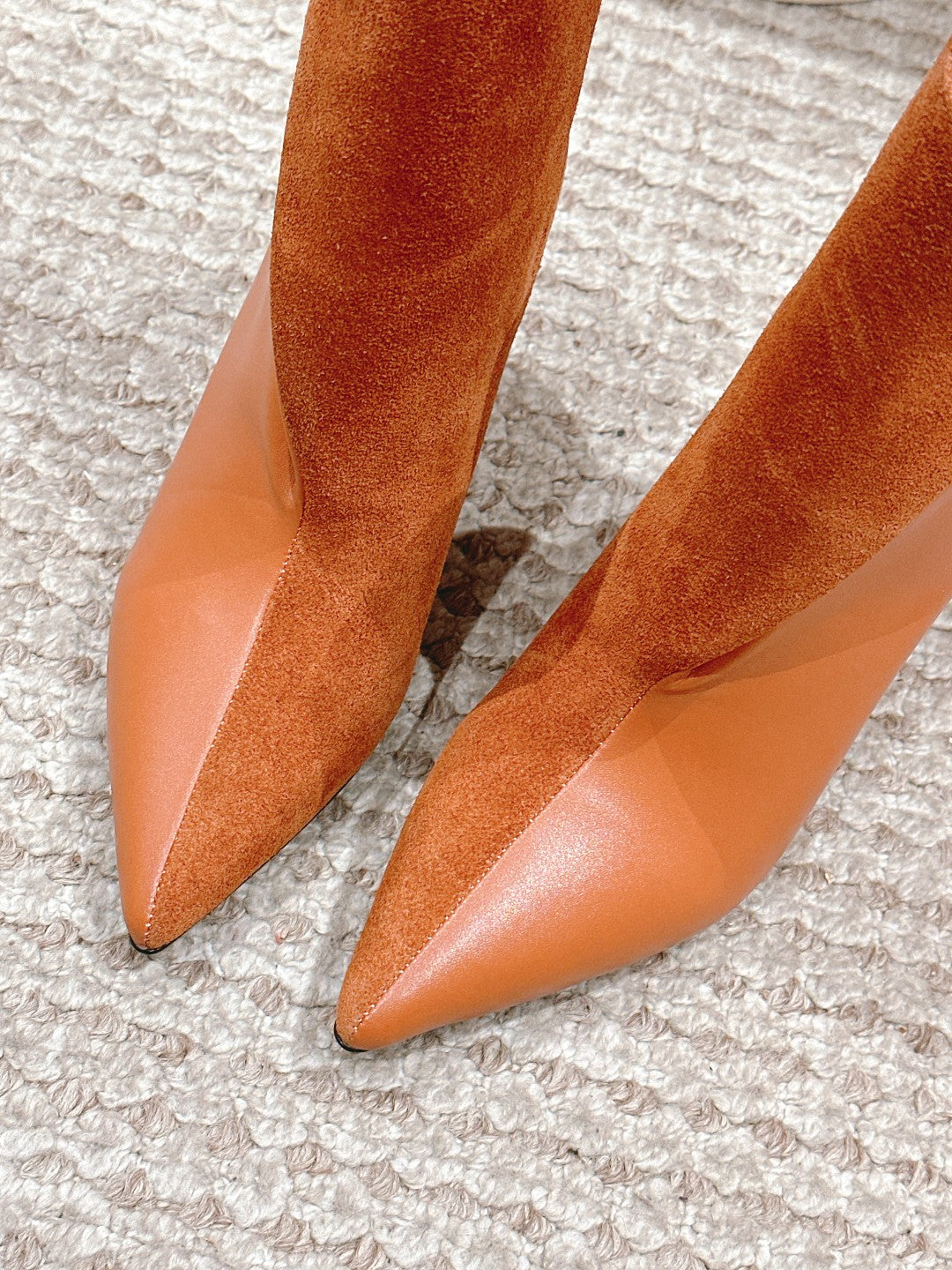 HERMES HILONA 6 CM ANKLE BOOTS IN BRONZE BROWN CALFSKIN AND SUEDE