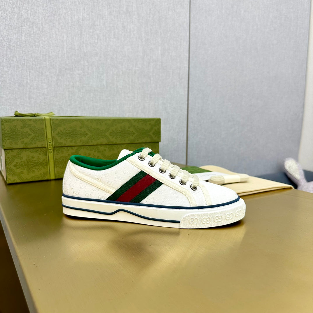 GUCCI TENNIS 1977 TRAINER WHITE CANVAS