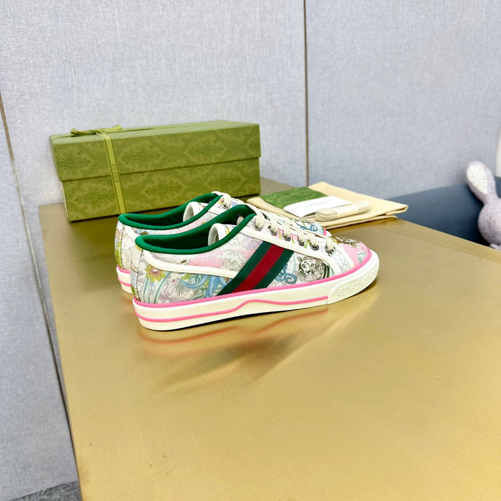 GUCCI TENNIS 1977 TRAINER CANVAS WITH TIGER MOTIF