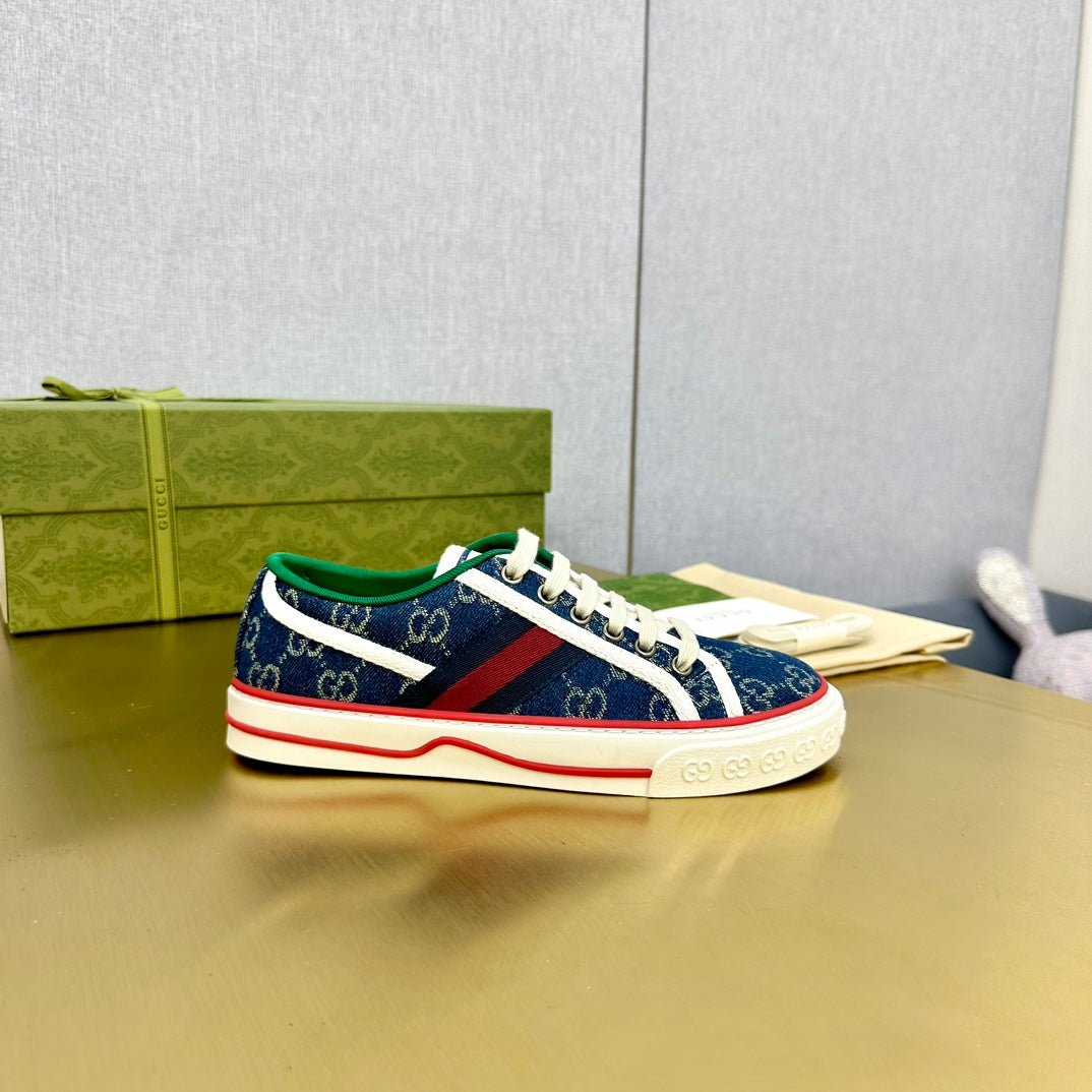 GUCCI TENNIS 1977 TRAINER LIGHT AZURE CANVAS