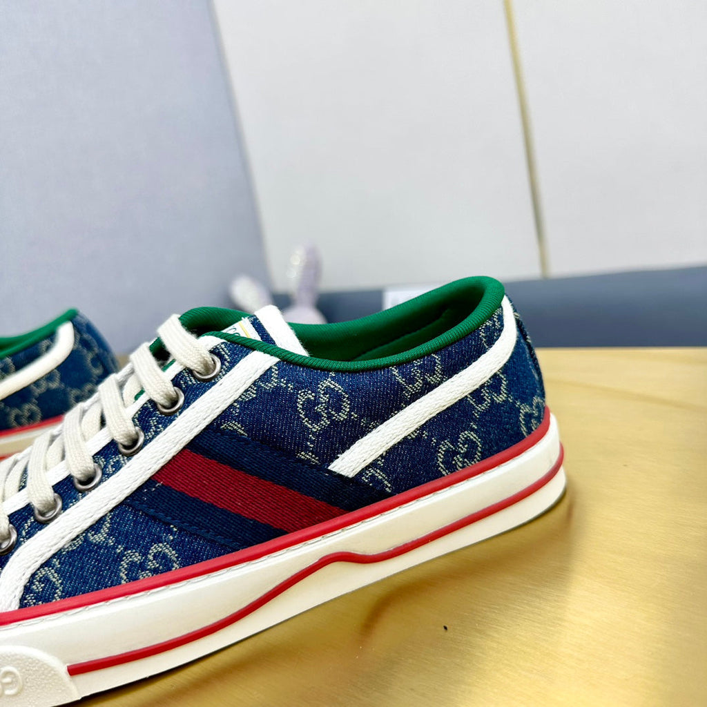 GUCCI TENNIS 1977 TRAINER LIGHT AZURE CANVAS