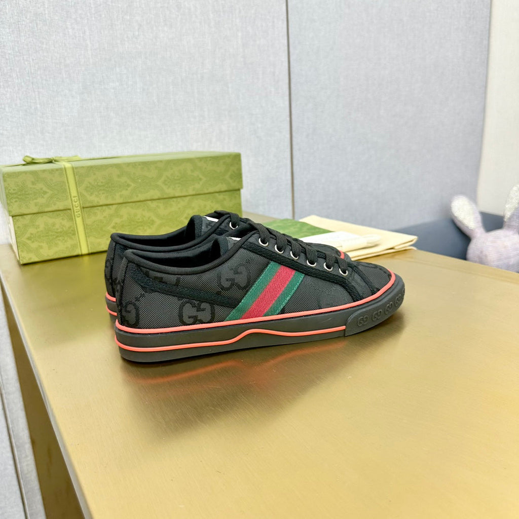 GUCCI TENNIS 1977 TRAINER BLACK CANVAS