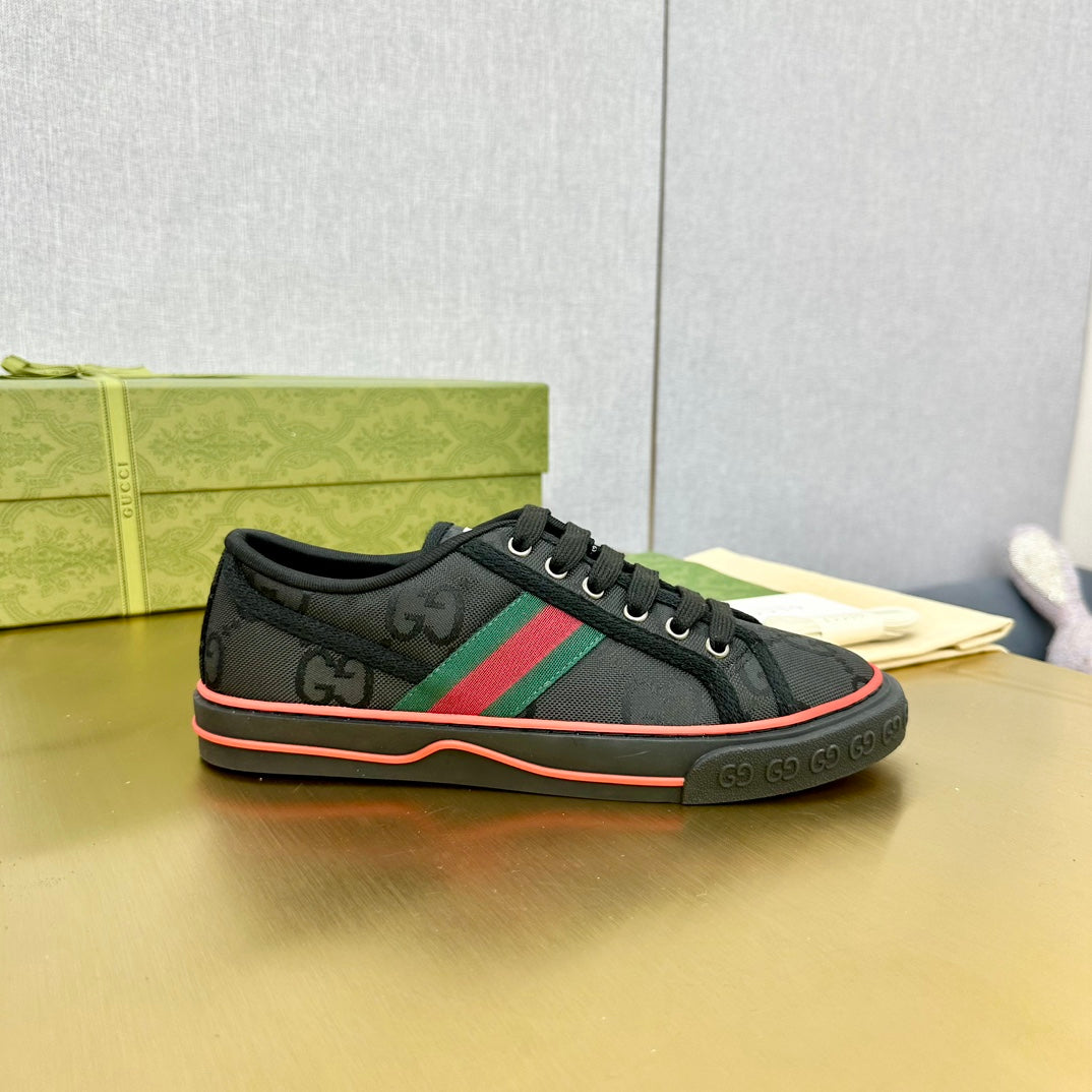 GUCCI TENNIS 1977 TRAINER BLACK CANVAS