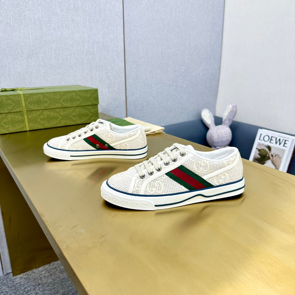 GUCCI TENNIS 1977 TRAINER CREAMY WHITE CANVAS