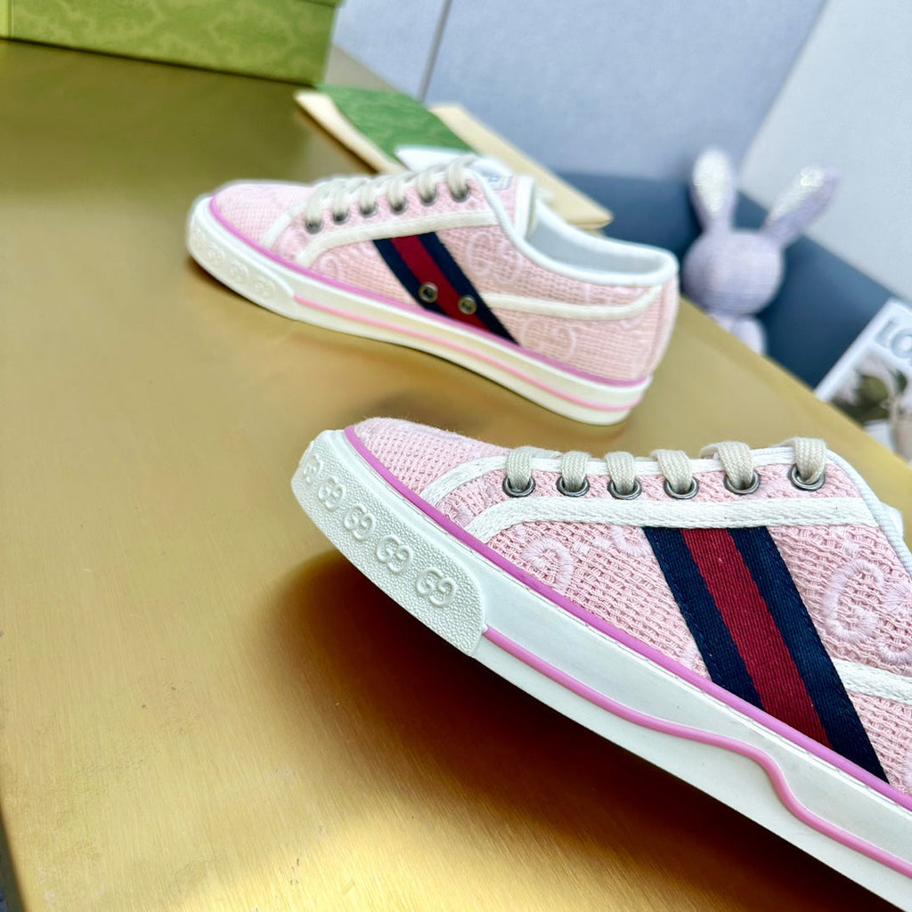 GUCCI TENNIS 1977 TRAINER LIGHT PINK CANVAS