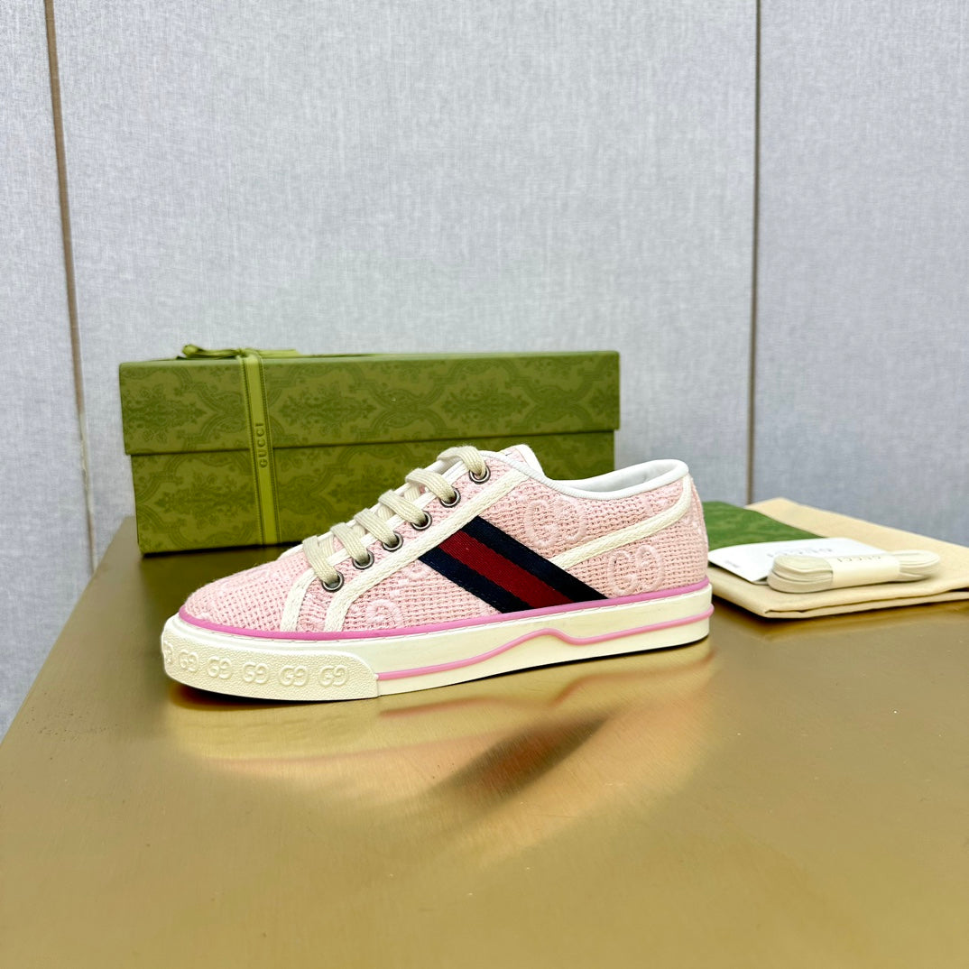 GUCCI TENNIS 1977 TRAINER LIGHT PINK CANVAS