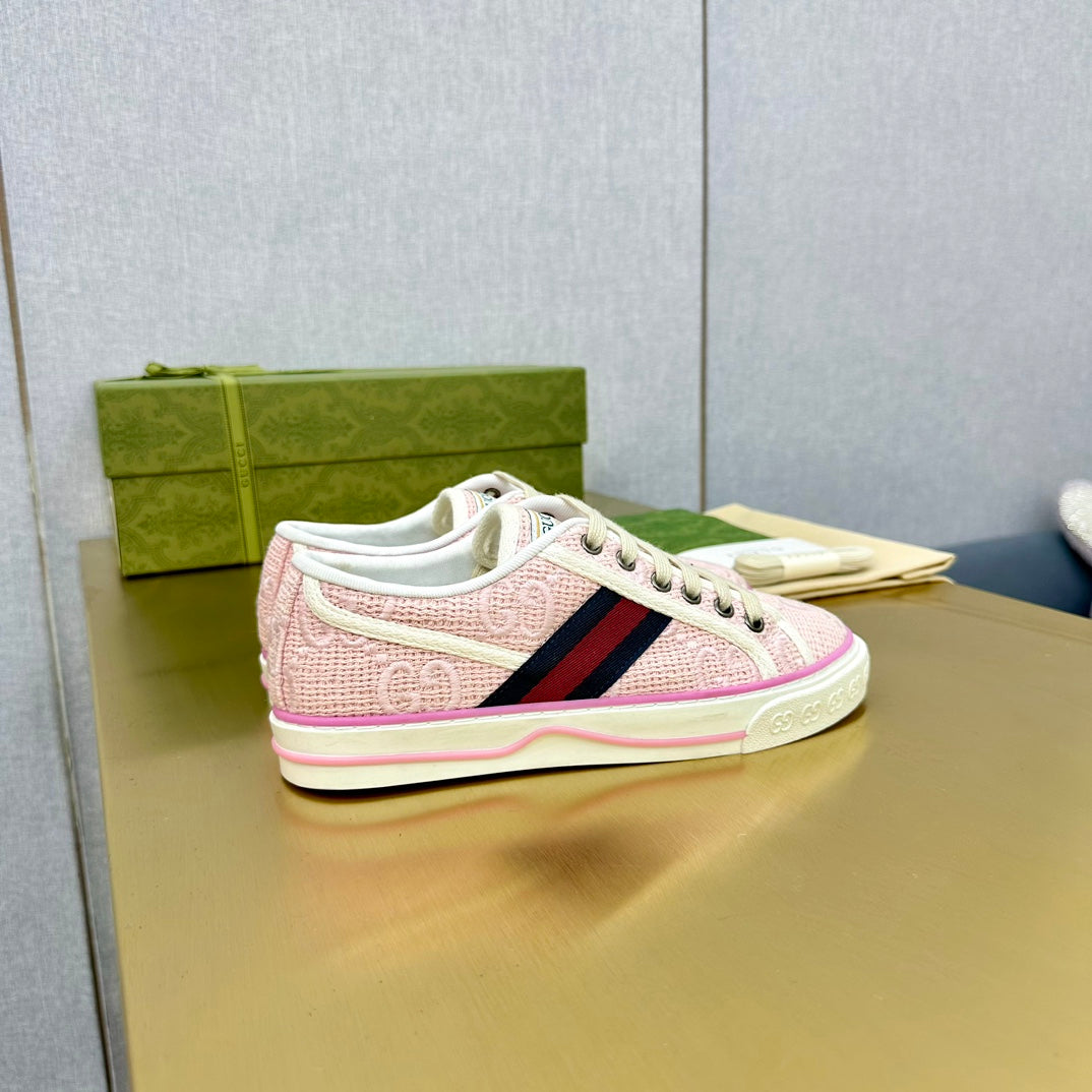 GUCCI TENNIS 1977 TRAINER LIGHT PINK CANVAS