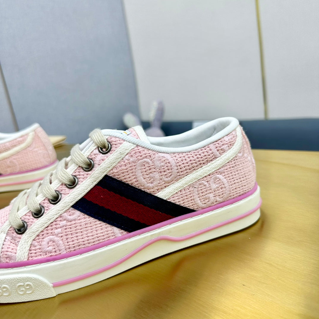 GUCCI TENNIS 1977 TRAINER LIGHT PINK CANVAS