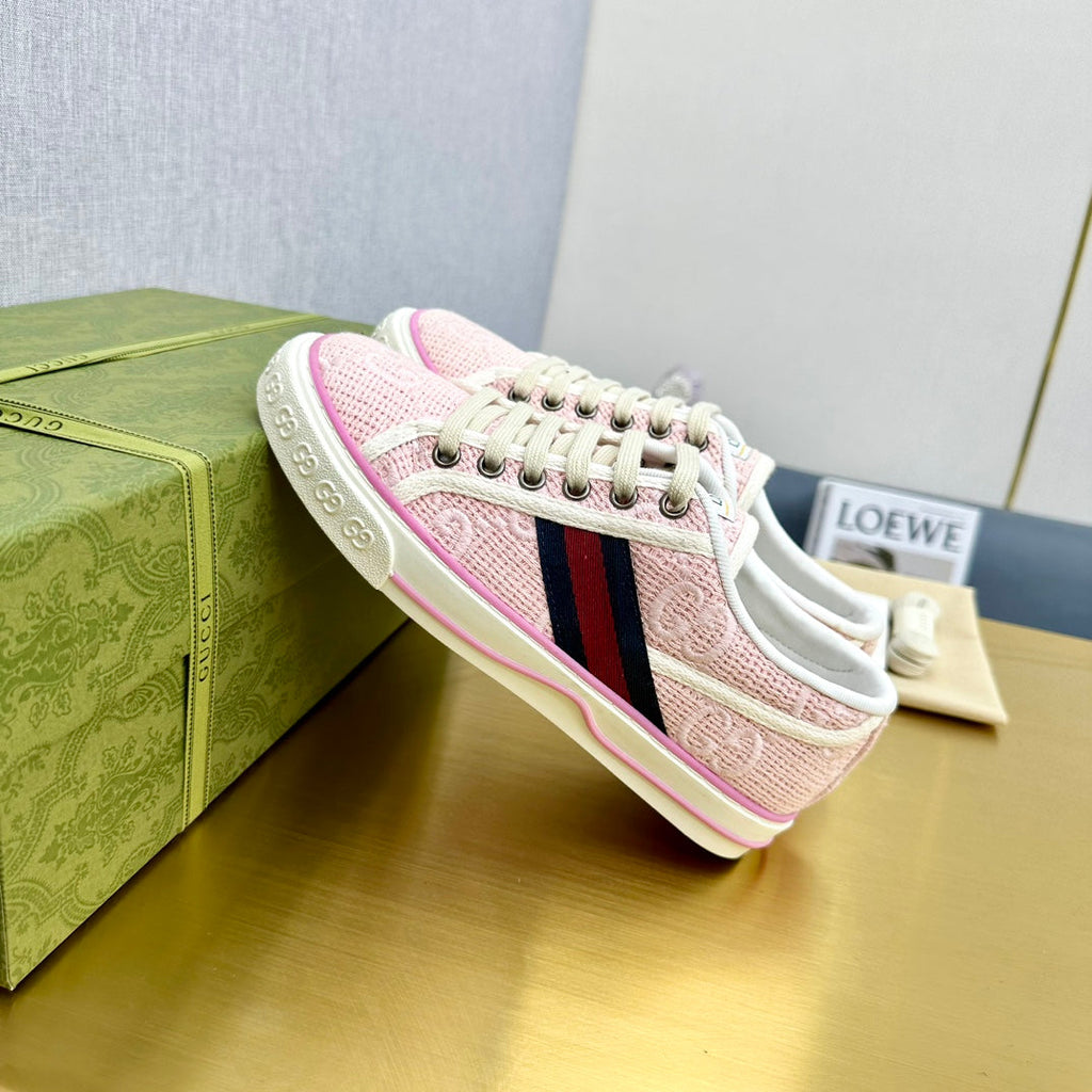 GUCCI TENNIS 1977 TRAINER LIGHT PINK CANVAS