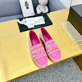 CHANEL ESPADRILLES PLATFORM 25S IN PINK TWEED MIX CALFSKIN