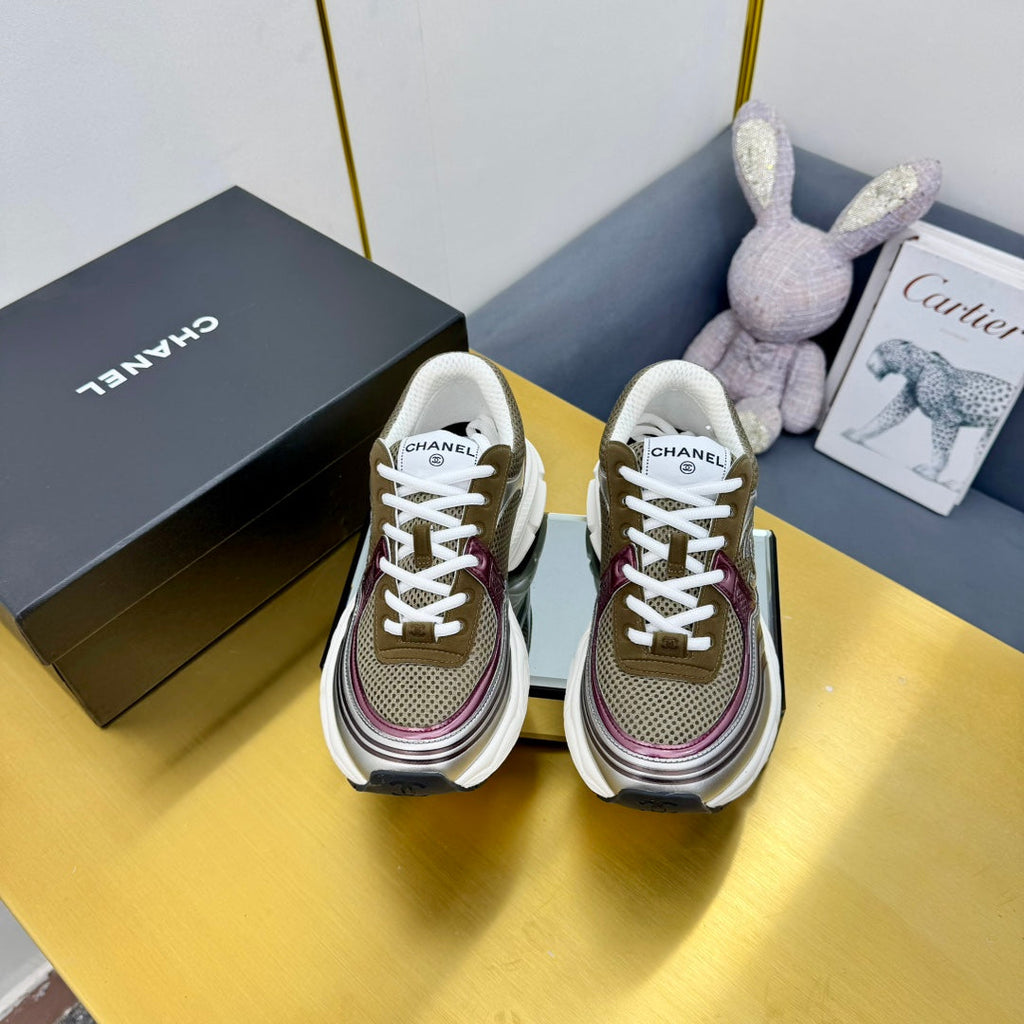 CHANEL DAD SNEAKER IN COLORFUL CALFSKIN AND BREATHABLE MESH