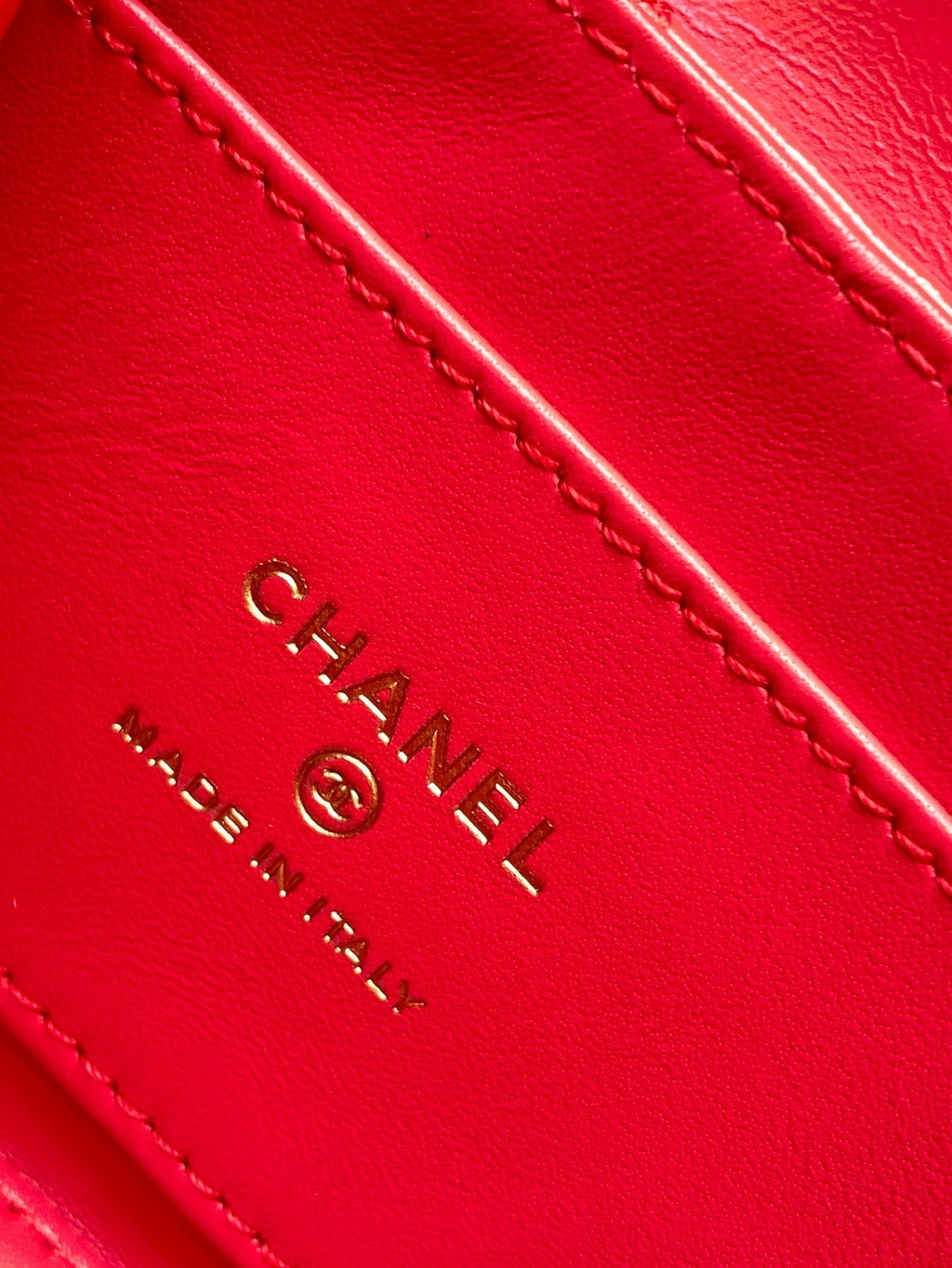CHANEL 25S MINI KELLY BAG 13 IN RED LAMBSKIN WITH GOLD HARDWARE
