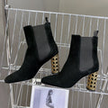 DIOR ICON HEELED ANKLE BOOT BLACK SUEDE 8 CM