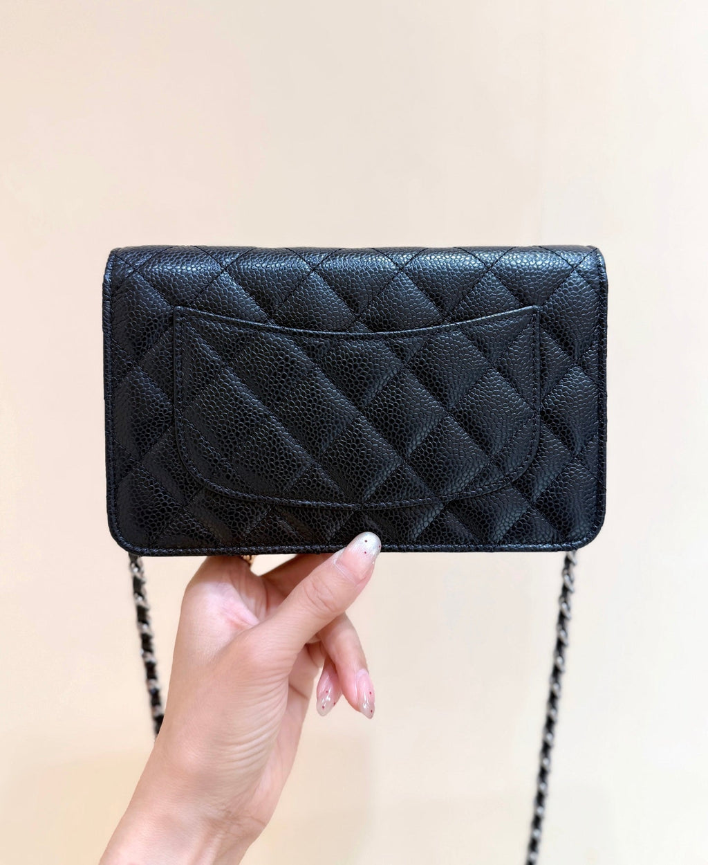 CHANEL 25S MINI FLAP BAG 19 IN BLACK CALFSKIN SLIVER HARDWARE