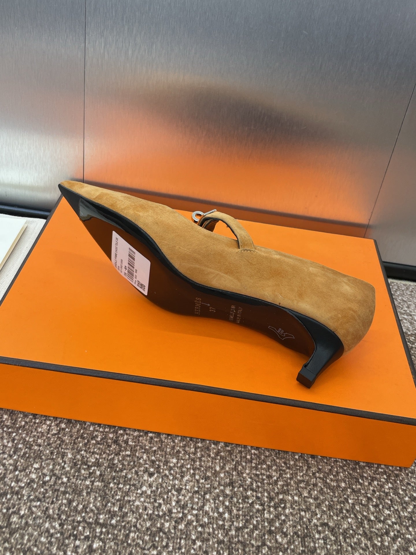 HERMES KIARA 40 MM PUMP IN BRONZE BROWN SUEDE