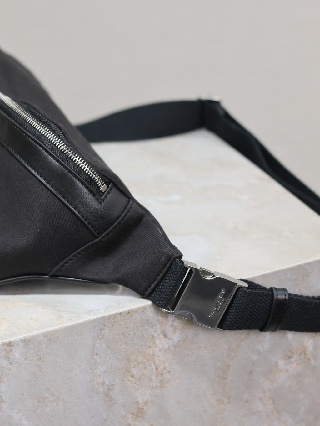 YSL 25S CLASSIC CROSSBODY BAG 26 IN BLACK CANVAS SILVER HARDWRE