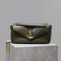 CALYPSO CHAIN BAG 26 IN ARMY GREEN SMOOTH LAMBSKIN