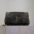 JAMIE BAG 25 IN DARK GRAY LAMB WOOL