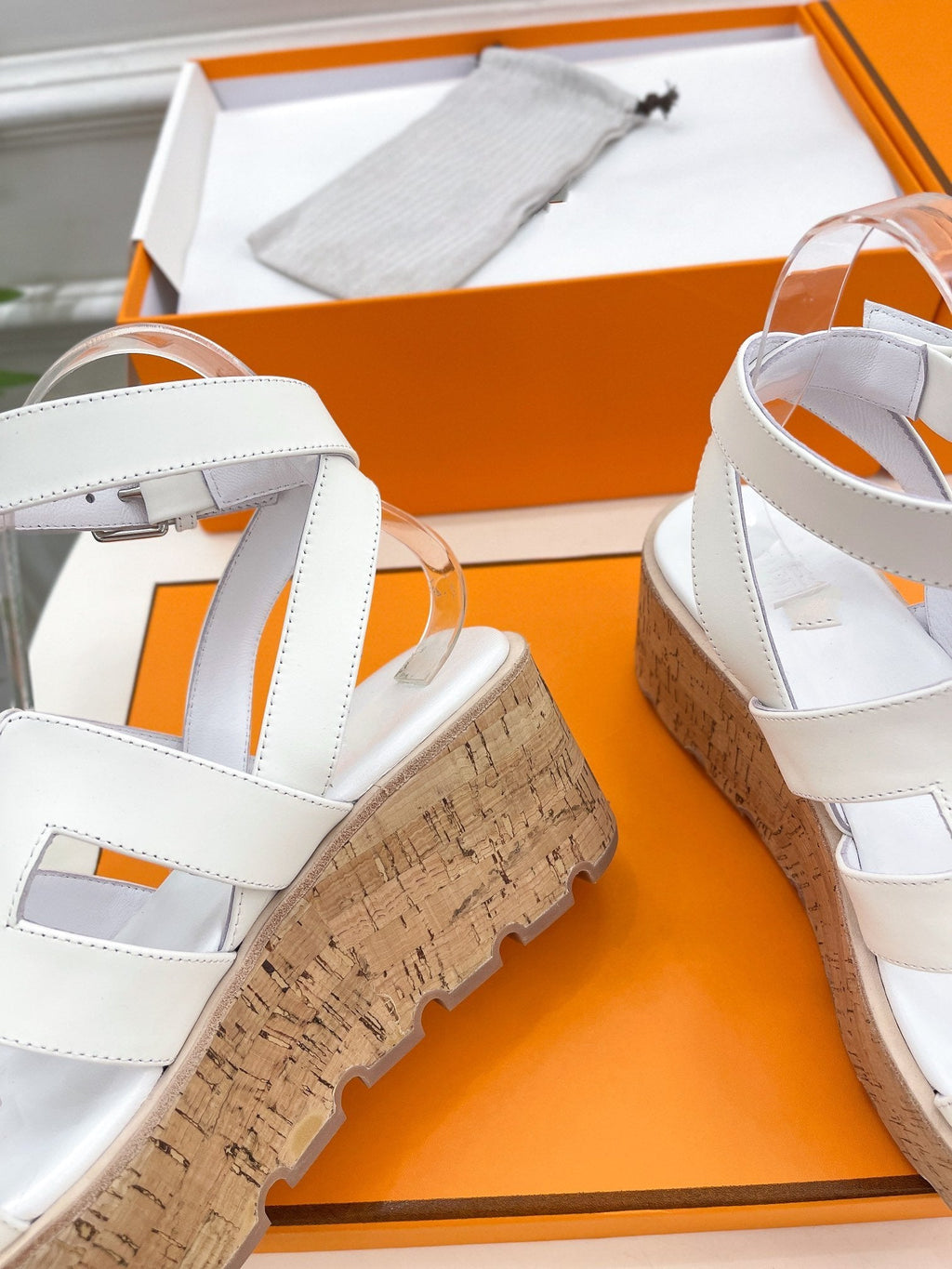 HERMES Havane 30 Sandal White