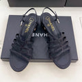 CHANEL BLACK ROMAN 5 CM SANDALS